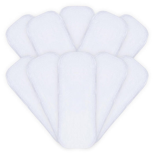 Adult 4 Layer Micro Fiber Wet Free Insert, Reusable Diaper Inserts/Boosters/Soakers/Liners - Pack Of 10