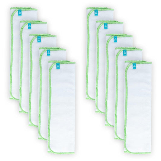Bamboo Fabric Prefold Diaper: Ultra-Absorbent, Eco-Friendly Baby Cloth Nappy - Pack Of 10