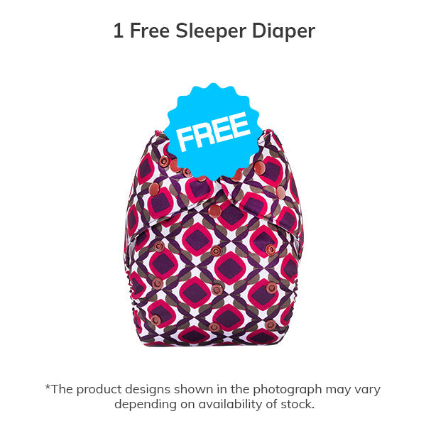 Naughty To Naptime Pocket Diaper, Sleeper Combo