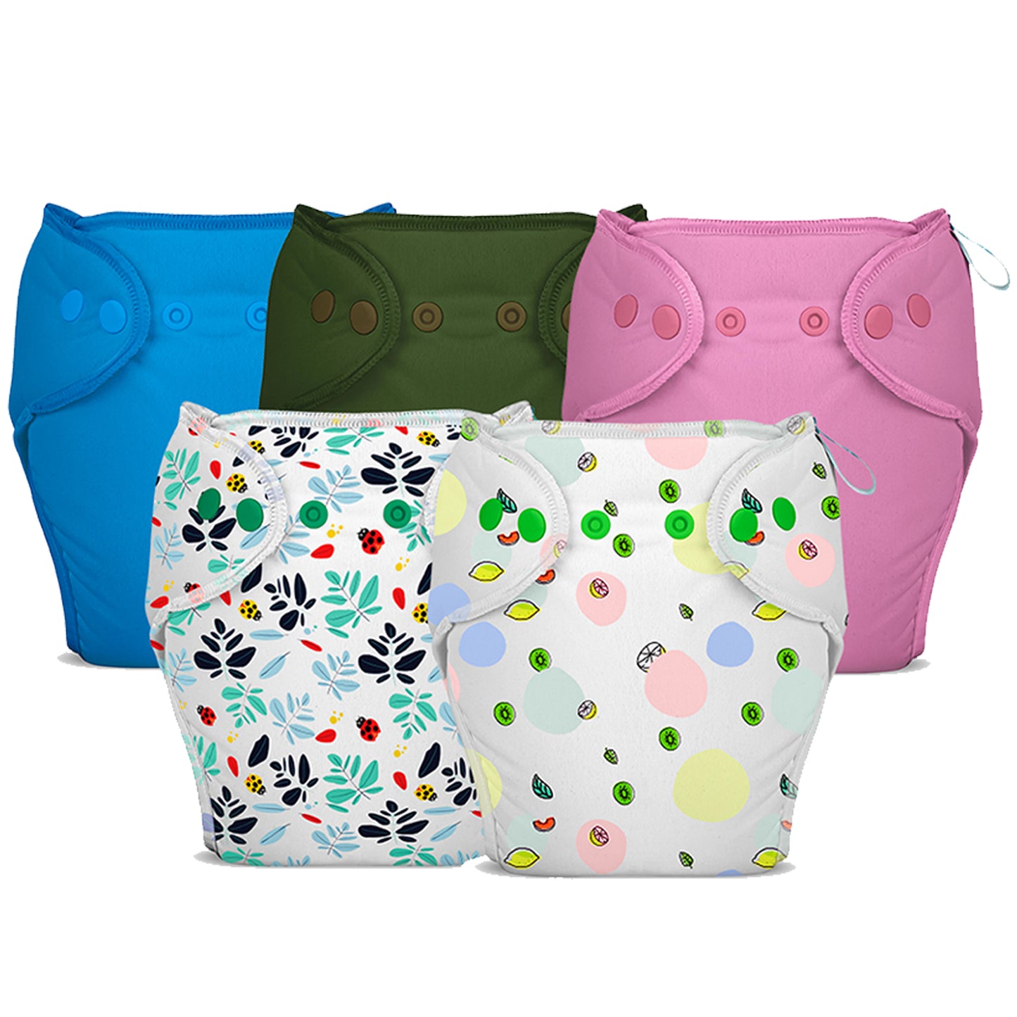 5 Piece Pack of New & Improved Smart Nappy for 4-9 months old Infants (Size SM)