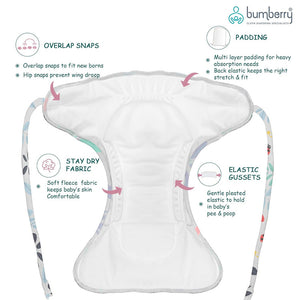 Smart nappy for New Born - Pink