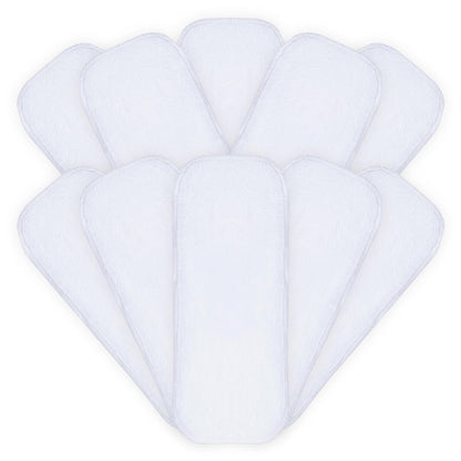 Adult 4 Layer Micro Fiber Wet Free Insert, Reusable Diaper Inserts/Boosters/Soakers/Liners - Pack Of 10