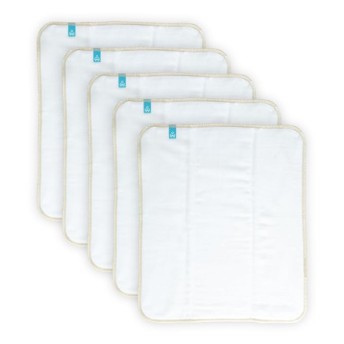 Cotton Prefold Diaper: Ultra-Absorbent, Eco-Friendly Baby Cloth Nappy - Pack Of 5