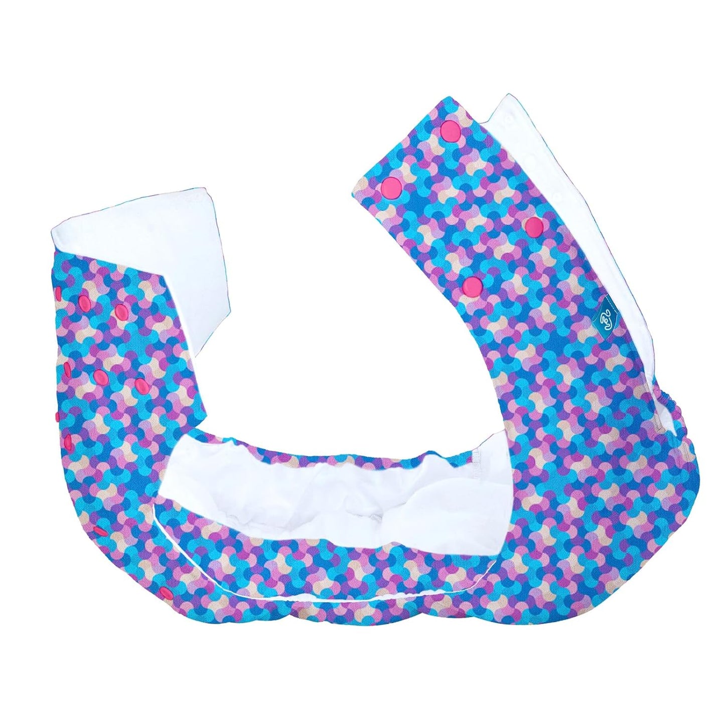 Reusable Cloth Diaper For Adults, Older Men & Women with 1 Wet Free 4 Layer Insert (Mosiac)