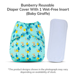 Bumberry Diaper Cover (Baby Giraffe) + 1 wet free insert
