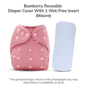 Bumberry Diaper Cover (Mauve) + 1 wet free insert