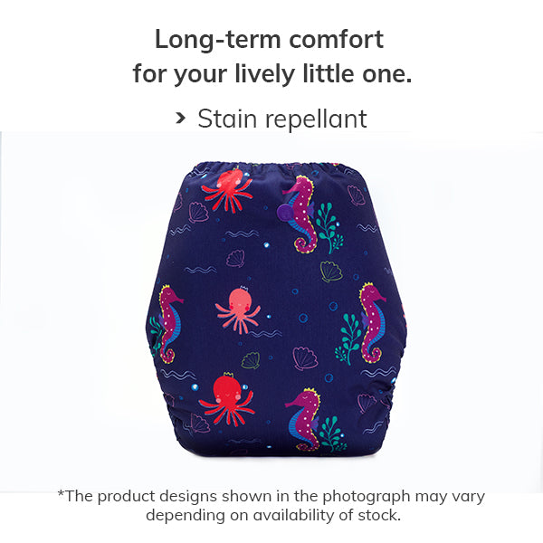 Diaper Cover (Seahorse) + 2 wet free insert