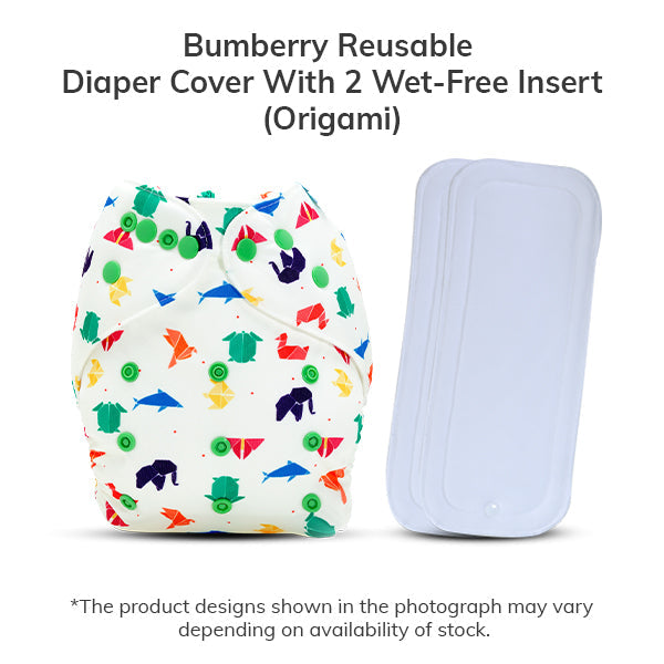 Bumberry Diaper Cover (Origami) + 2 wet free insert
