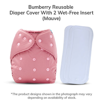 Diaper Cover (Mauve) + 2 wet free insert