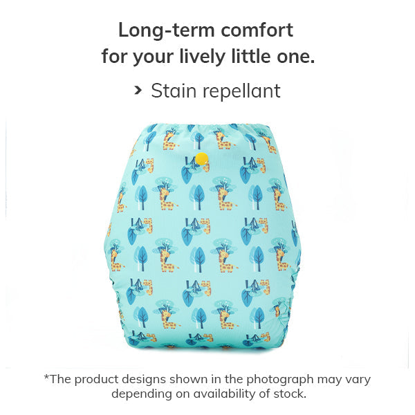 Diaper Cover (Baby giraffe) + 1 bamboo insert