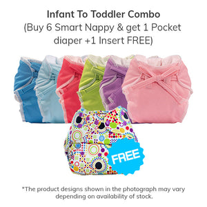 Infant To Toddler Smart Nappy, Pocket Diaper Combo