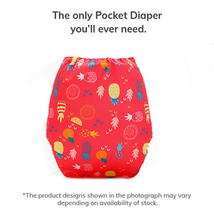 Pocket Diaper Active Baby Fuzzy fox, Pineapple combo