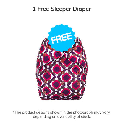 Naughty To Naptime Pocket Diaper, Sleeper Combo