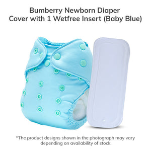 New born Diaper Cover + 1 WetFree Insert - Baby blue