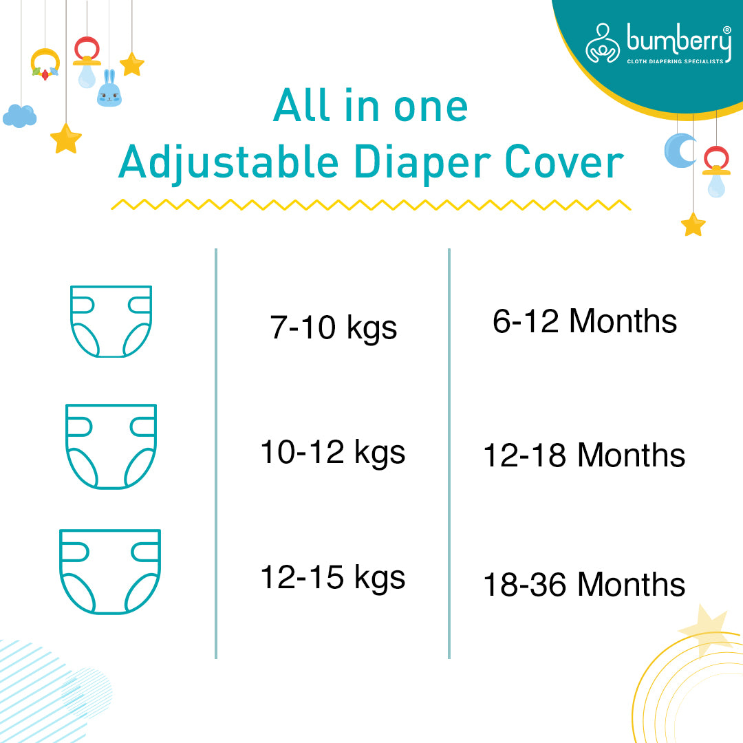 Diaper Cover (Sunflower) + 1 bamboo insert