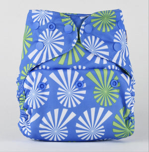 Diaper Cover (WFlowers on Blue)