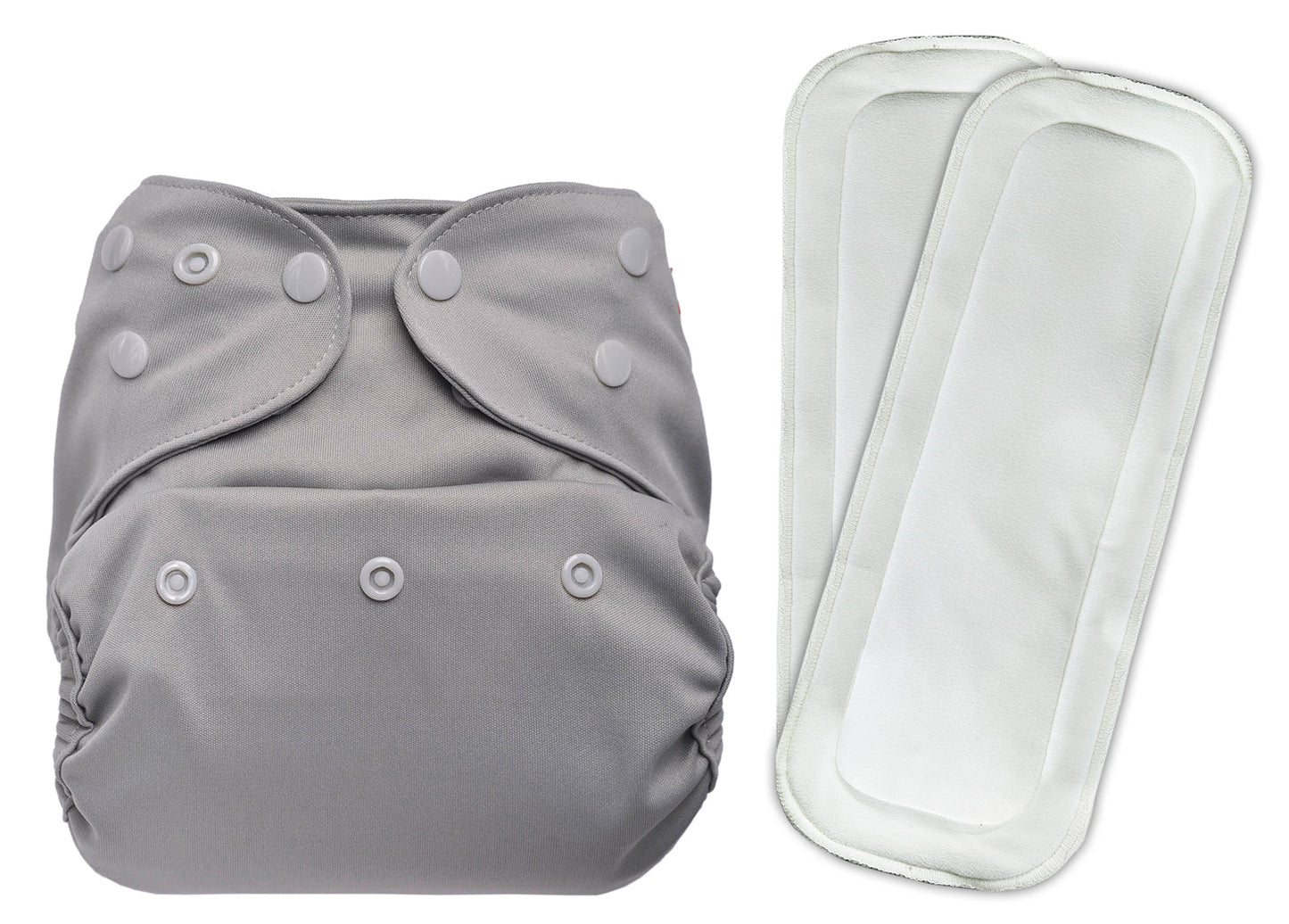 Diaper Cover (Grey) + Two Wet Free Insert