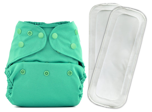 Diaper Cover (Blue Green) + Two Wet Free Insert