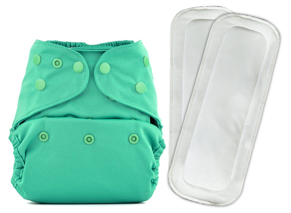 Bumberry Diaper Cover (Blue Green) + Two Wet Free Insert