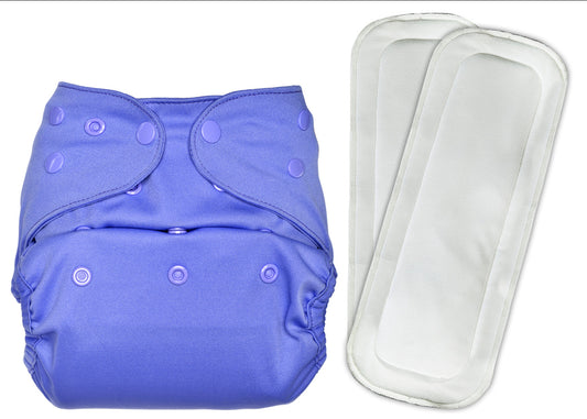Diaper Cover (Lavender) + Two Wet Free Insert