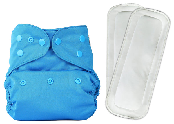 Bumberry Diaper Cover (Oceanic Blue) + Two Wet Free Insert