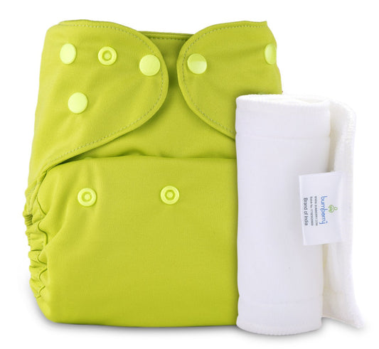 Diaper Cover (Bright Green) + 1 Wet free Insert