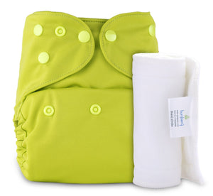 Bumberry Diaper Cover (Bright Green) + 1 Wet free Insert