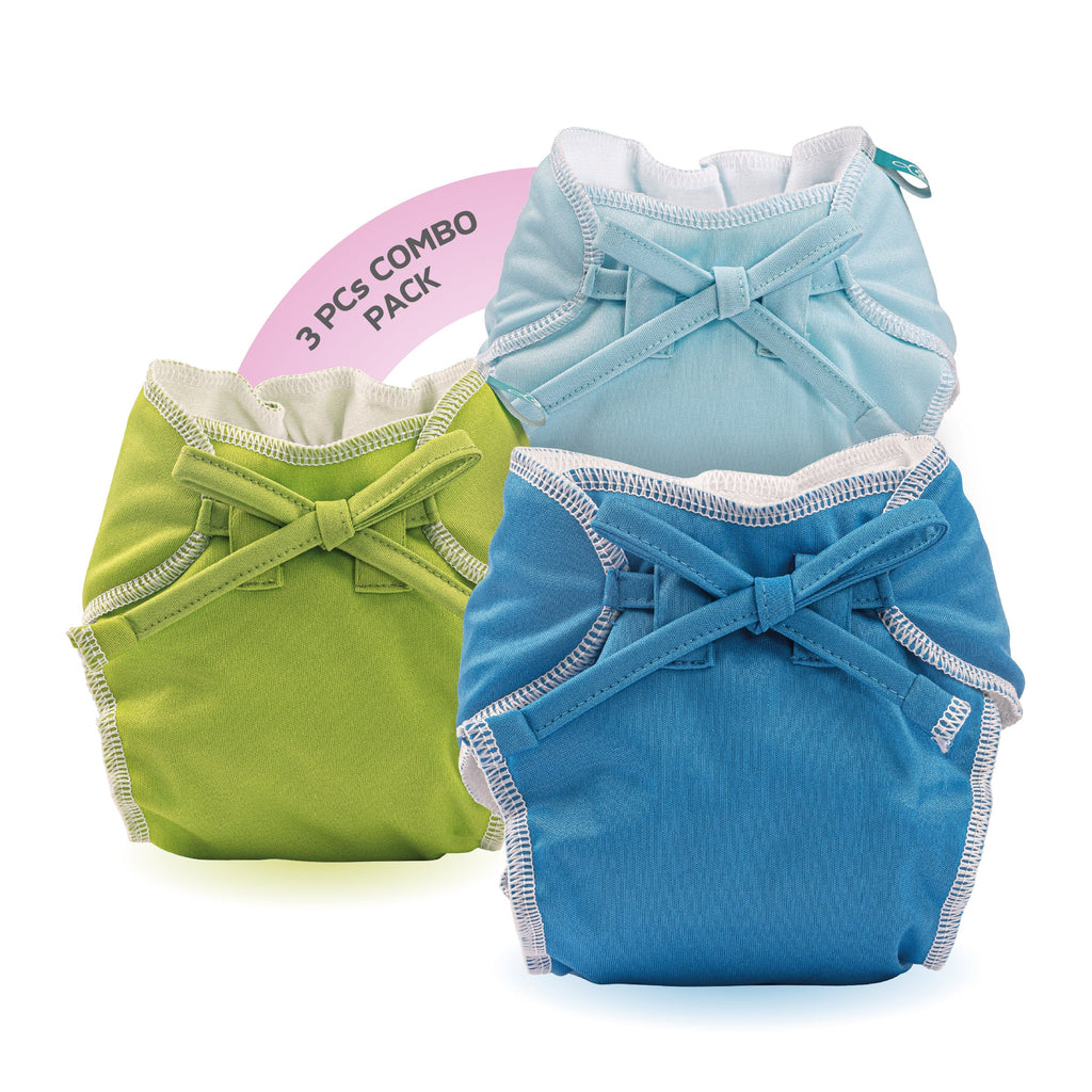 Smart Nappies - Oceanic Blue, Baby Blue, Baby Green Combo