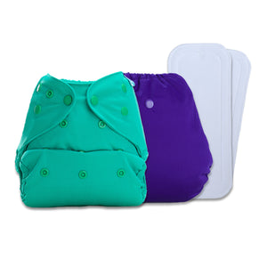 Diaper Cover Daily use Bluegreen, Purple combo