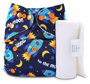 Bumberry Diaper Cover (Moons) + 1 Wetfree Insert
