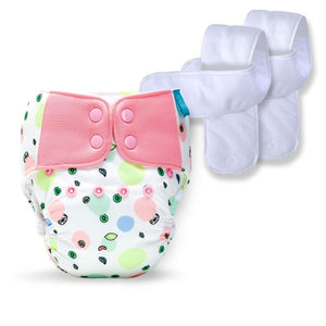 Bumberry Baby Pocket Diaper 2.0- Waterproof Reusable & Adjustable Cloth Diaper with leg gusset, wetfree lining & 2 extralong wetfree insert(6 -36 months, Fruityline)