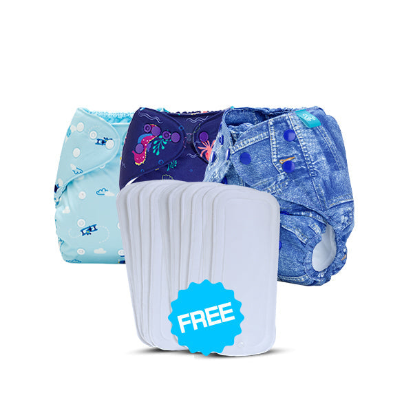 No Fuss All Day Diaper Cover, Wetfree Insert Combo
