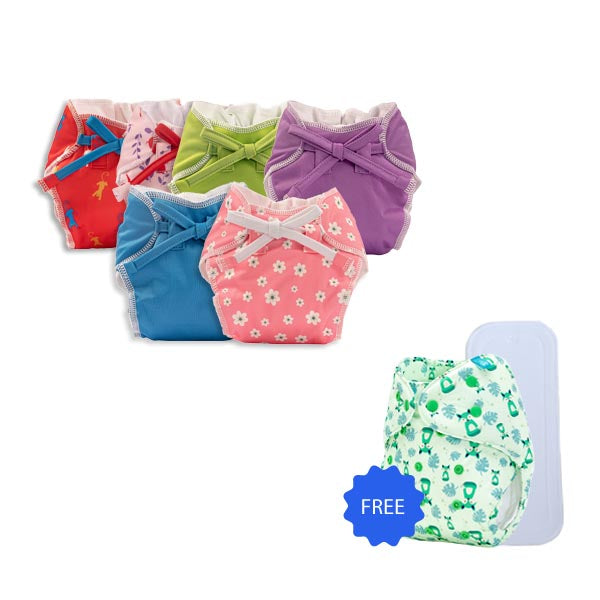 Smart Nappy Newborn Baby Cloth Diaper with Size Adjustable Band