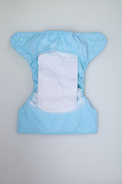 Diaper Cover (Baby Blue) + 1 Wet free Insert