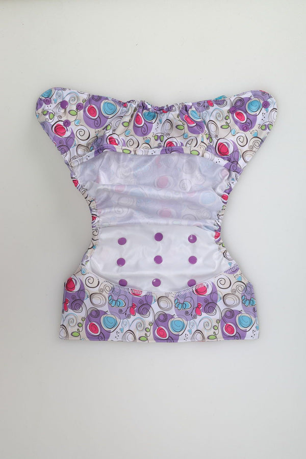 Diaper Cover (Violet Print)