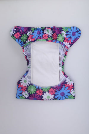 Bumberry Diaper Cover ( Purple Flowers) + 1 Wet free Insert
